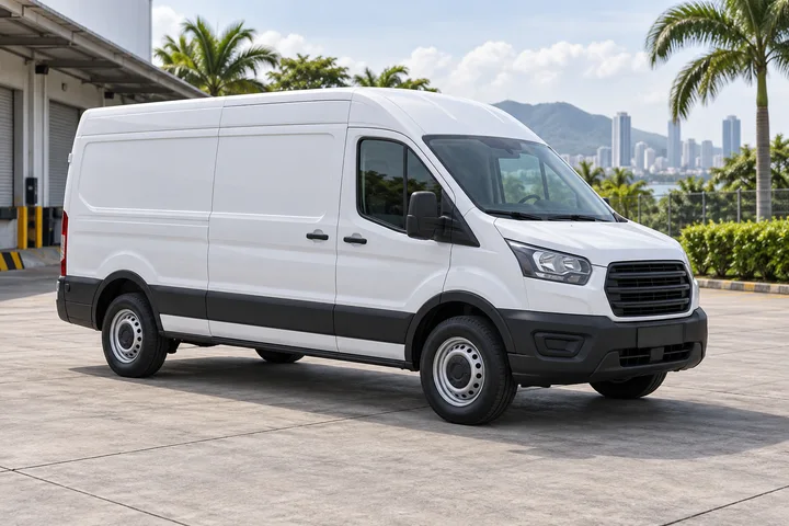 Illustrative enclosed van